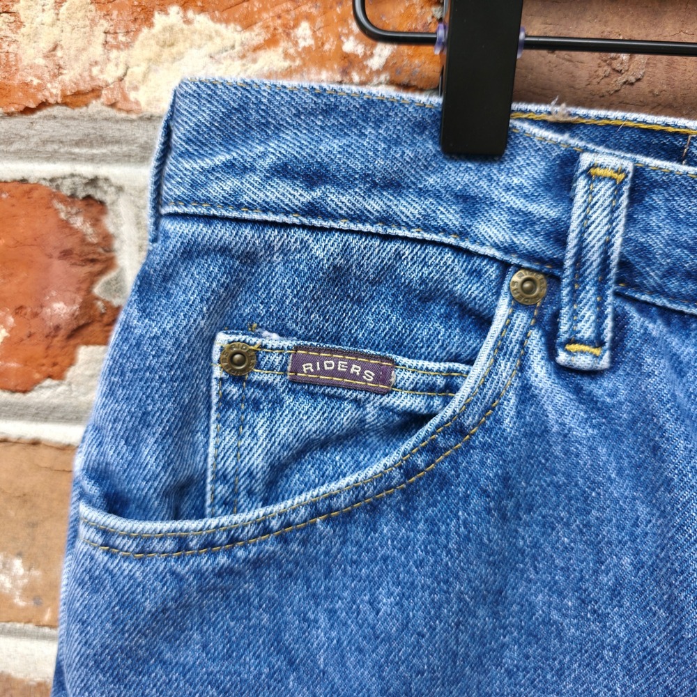 Vintage LEE Jeans Womens 34x29 Blue 90s Western Rodeo High Waist Tapered Mom - Picture 6 of 12
